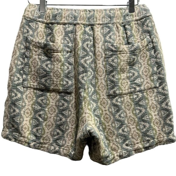 Zara Southwestern Knit Relaxed Drawstring Shorts Medium - Picture 2 of 5